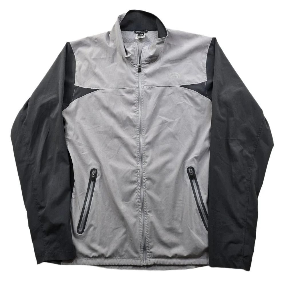 The North Face Flight Series Windbreaker Mens Medium Gray Black‎ Vintage